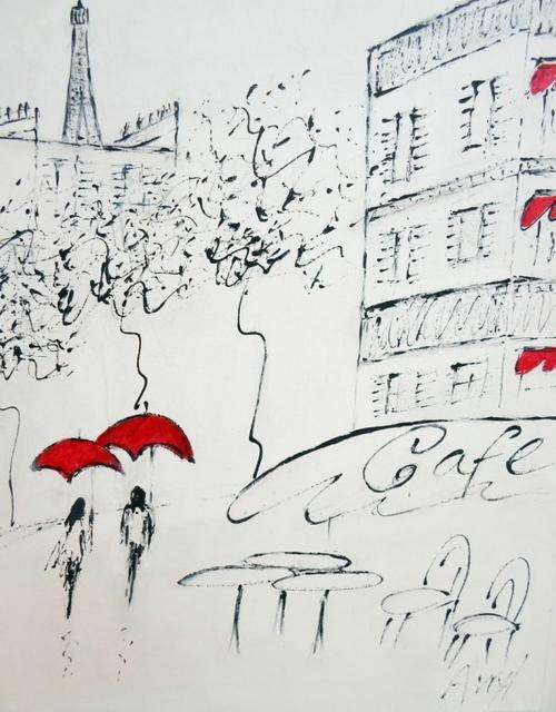 Avryl Haddon - Parisian Cafe - A Stunning Painting!!  - Invest now!!